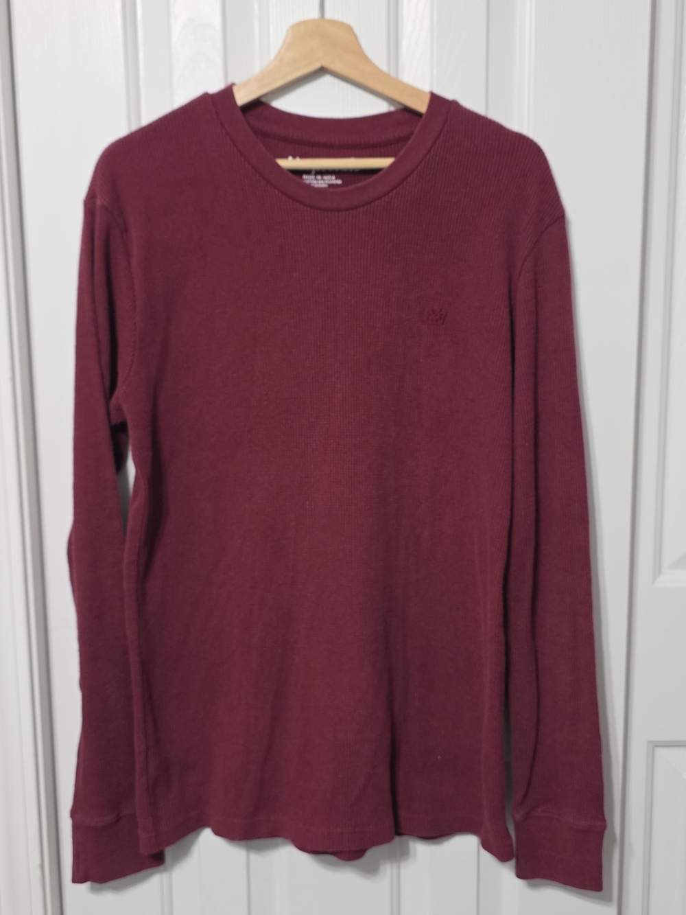 Mens Burgundy Aeropostale Thermal Shirt, Medium